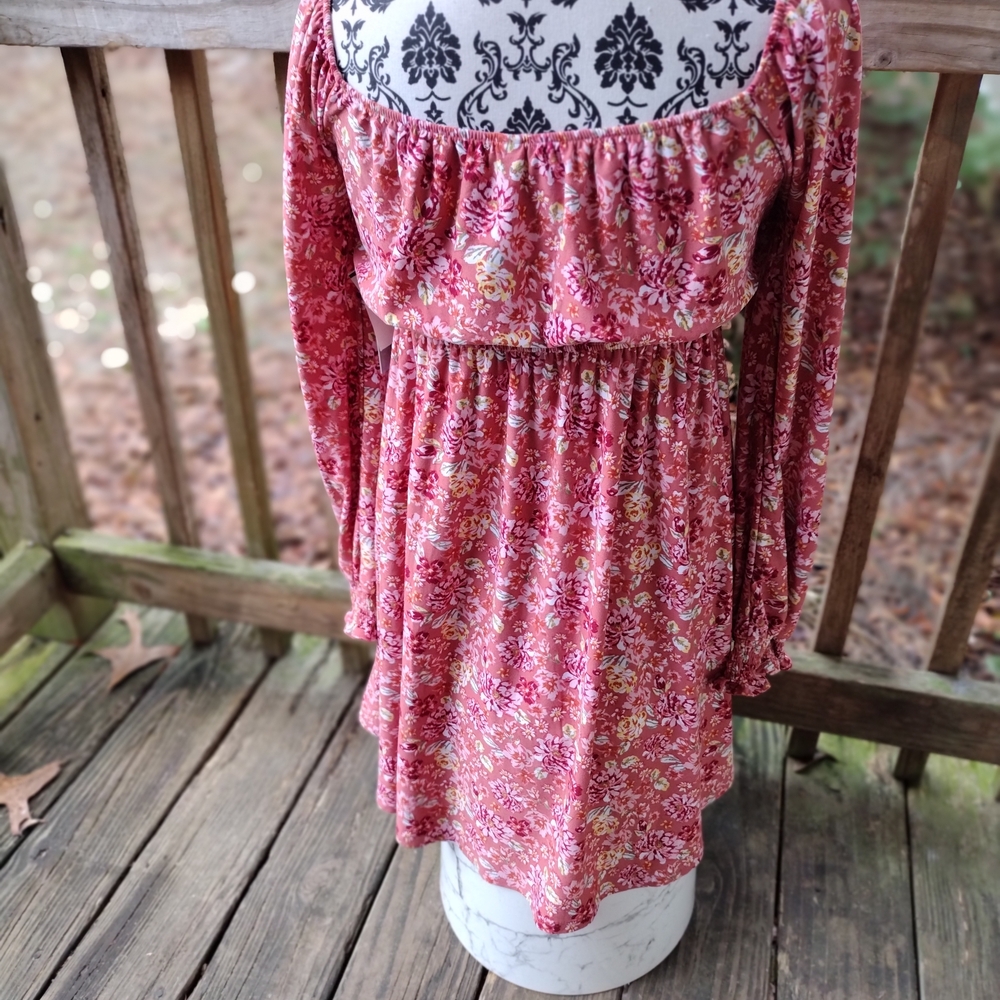 Derek Heart Pink Floral Dress - Picture 2 of 4